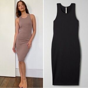 Aritzia midi dress in black